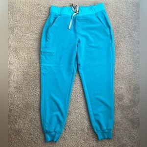 figs limited edition “teal” joggers pants size medium.